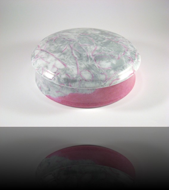 Boite ronde marbre rose